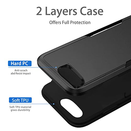 iPhone SE 2020/2022 Case, Heavy Duty Shockproof Protection, 4.7-inch Wireless Charging Compatible - Black - color: Black, size: for iPhone SE