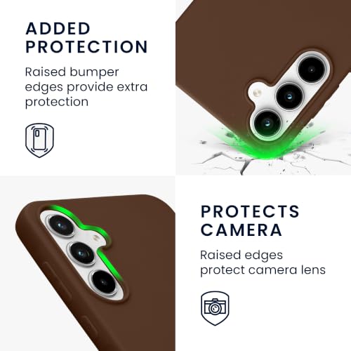 kwmobile Case Compatible with Samsung Galaxy A55 5G Case - Soft Slim Protective TPU Silicone Cover - Chocolate - color: Chocolate, size: Galaxy A55 5G