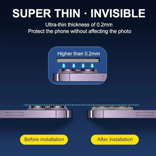 3pcs Clear Anti-scratch Camera Lens Protector for iPhone 16 Pro Max 15 Plus 13 (For iPhone 14)