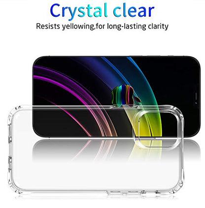DEERLAMN Clear Case for iPhone 12/iPhone 12 Pro 6.1-Inch, Military Grade Drop Protection Anti-Scratch Transparent Ultra Slim Non-Yellowing Shockproof Protective Phone Cover - size: iPhone 12/12 Pro 6.1-Inch