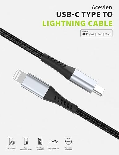 Short USB C to Lightning Cable 6 Inch, 3 Pack 0.5 Foot Short iPhone PD Fast Charging Braided Cord for iPhone 14 13 12 11 Pro Max Xs - size: 0.5 Feet