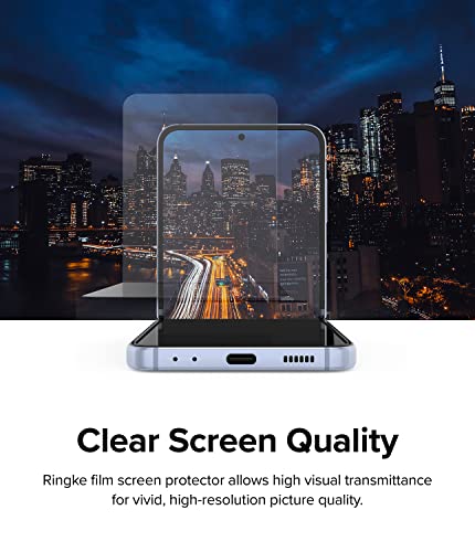 Ringke for Samsung Galaxy Z Flip 4 Screen Protector [Dual Easy, 2 Pack]