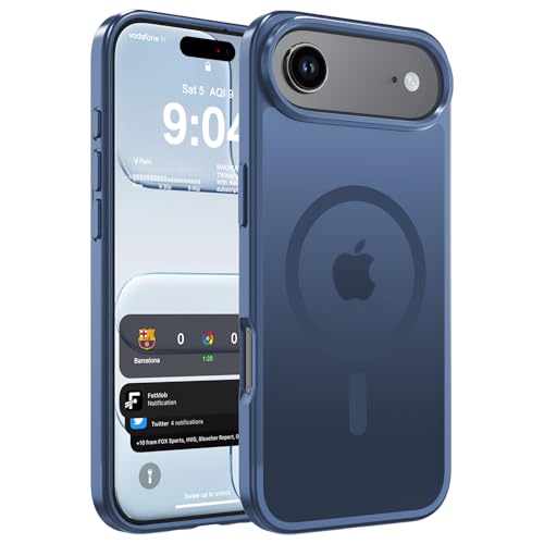 WRJ Magnetic Matte Case for iPhone Air 6.5-Inch, [Compatible with Magsafe] [Military Grade Drop Protection] Slim Translucent Anti-Fingerprints Shockproof Protective Phone Case-Blue - color: Blue, size: For Iphone Air 6.5 Inch