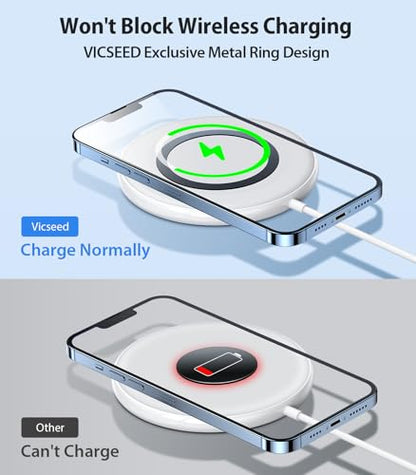 VICSEED for MagSafe Car Mount [Strongest Magnet Power] Car Phone Holder - color: Blue