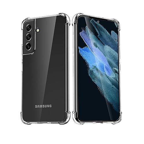 1PC Clear Soft TPU Silicone Case for Samsung Galaxy S22 | Clear Flexible Back Cover Made of Soft TPU/Silicone Rubber with Precise Rear Camera Cutouts - color: S22