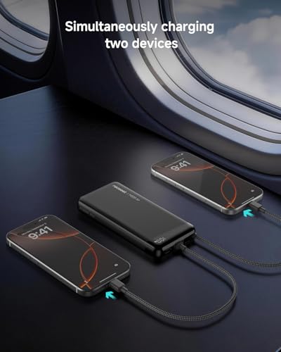 0.7'' Ultra-Slim 20000mAh Power Bank 45W Fast Charging Battery Pack