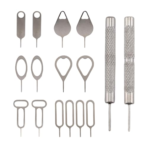 16pcs SIM Card Removal Tool Kit,SIM Ejector Tool,Phone Card Tray Opener Pin,Standard Key for Most Cell Phones Tablets Mobile Devices