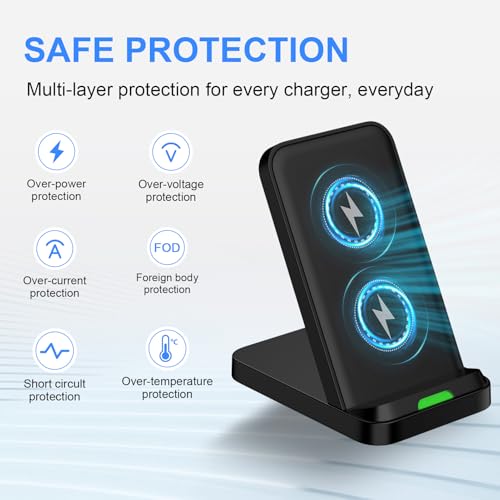 for Google Pixel Wireless Charging Stand for Pixel 11/10 Pro/10 Pro XL/9a - color: 1Pack-Black
