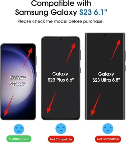 amFilm OneTouch for Samsung Galaxy S23 Screen Protector Tempered Glass - size: S23-6.1"