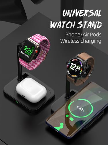 2 in 1 Universal Wireless Charging Dock - color: Black Universal Watch Bracket+Wireless charging