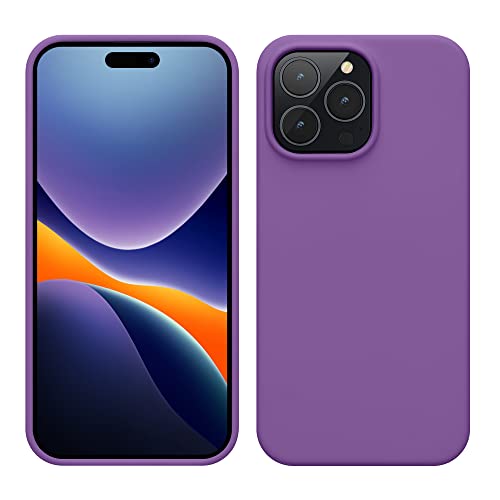 kwmobile Case for iPhone 14 Pro Max Case - Slim Soft TPU Silicone Cover - Works with Wireless Charging - Orchid Purple - color: orchid purple, size: iPhone 14 Pro Max