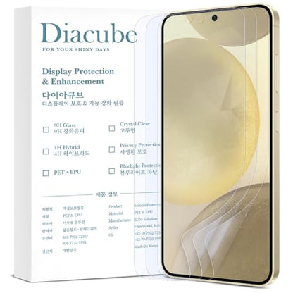 3-Pack Anti-Blue Light Matte Screen Protector For Samsung Galaxy S25/S24 [Support Fingerprint Unlock] Anti-Glare, Anti-Fingerprint [Eye Protection] Bubble-Free Installation with Alignment Jig - size: Galaxy S25/S24