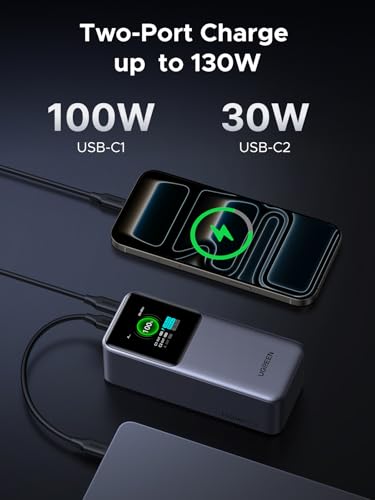 UGREEN Nexode 20000mAh 130W Portable PD Power Bank for MacBook Pro 16