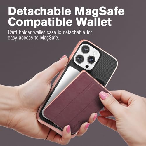 VENA vCommuteX for iPhone 16 Pro Max Wallet Case, Red - color: MagSafe Compatible - Red, size: iPhone 16 Pro Max