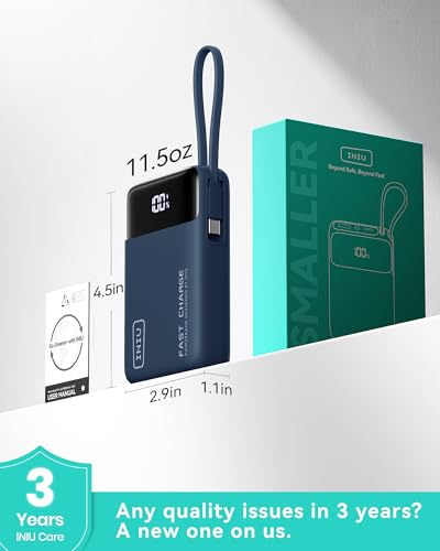 INIU Portable Charger, Smaller 45W Fast Charging Power Bank, 20000mAh Blue - color: Blue, size: 20000mAh