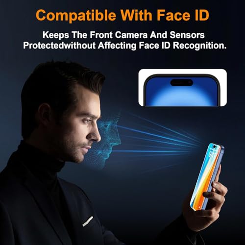 OneFish for iPhone 15 Pro Max 360 Privacy Screen Protector ，2 Pack - size: iPhone 15 Pro Max