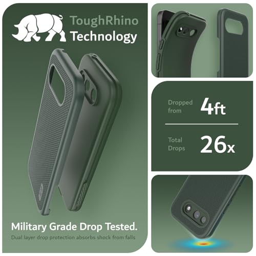 TUDIA for Google Pixel 10a Case (2026) - [MergeGrip] Dual Layer Heavy Duty Slim [Military Grade Drop Tested] Shockproof Protective Pixel 10A Phone Cases - Pine Green - color: Pine Green, size: Pixel 10a Standard