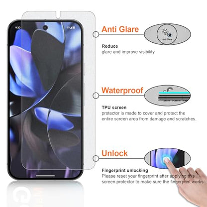 2 Pack for Google Pixel 9 Pro Matte Screen Protector [Not Glass], HD Clear, Anti-Scratch, Anti-Glare, Support fingerprint - size: Google Pixel 9 Pro