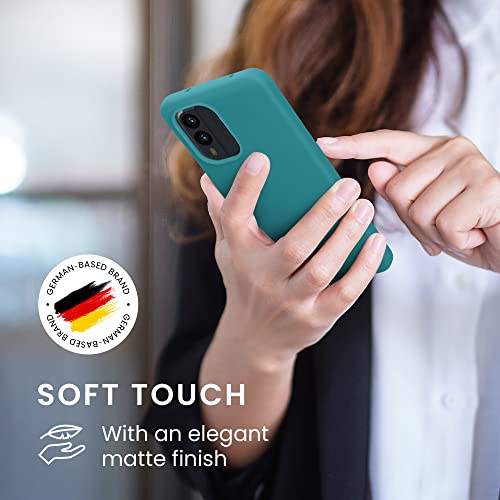 kwmobile Case Compatible with Nokia X30 5G Case - Soft Slim Protective TPU Silicone Cover - Teal Matte