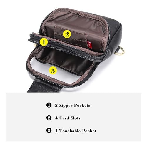 Travel Small Sling Bag for Women Anti Theft Crossbody Bags Phone Purse Cross Body Fanny Pack Over the Shoulder Bags(Black) - color: Black Dark