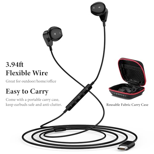 APETOO USB C Headphones for iPhone 18 Pro Max 17 16 15/iPad Air Earbuds - color: Black