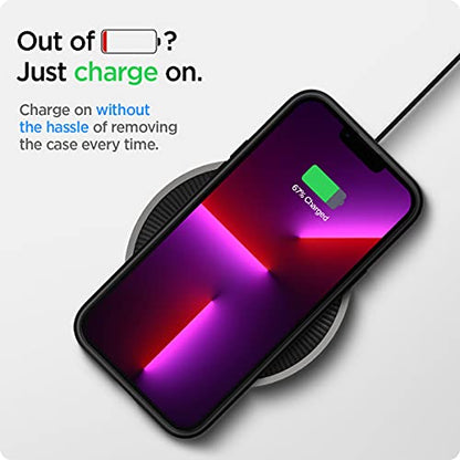 Spigen for iPhone 13 Pro Case, Ultra Hybrid [No Magnet Ring][Anti-Yellowing] - Matte Black | Anti-Yellowing Crystal Clarity, Qi Wireless Charge Ready, Patented Air Cushion, MIL-STD-810H Military-Grade Drop Protection - color: Matte Black, size: iPhone 13