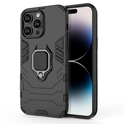 Magnet Case for iPhone 16 Pro Max Shockproof Hard Phone Cover with Grip, Metal Ring Kickstand Bumper Shell [Compatible with Magnetic Car Mount] (Black) - size: iPhone 16 Pro Max