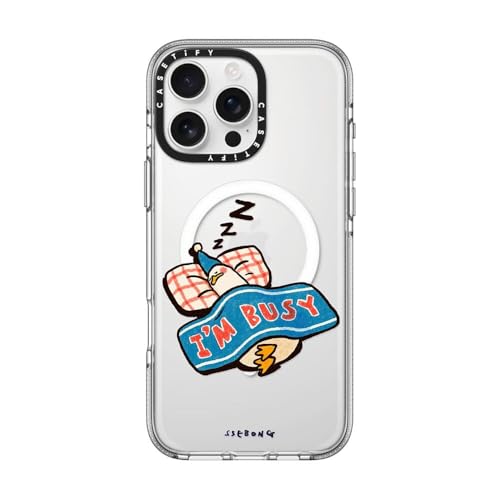 CASETiFY for iPhone 16 Pro Max Case - Impact Clear Compatible with MagSafe | Not Yellowing | 6.6 ft. 3x Military Grade Drop Protection | I'm so busy | Clear - color: I'm so busy, size: Iphone 16 Pro Max (6.9")