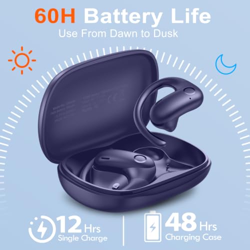 kurdene Open Ear Buds Wireless Earbuds 5.4 Bluetooth Headphones - color: Blue