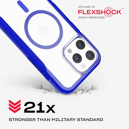 Tech21 EvoPro for iPhone 16 Pro Max Compatible with MagSafe - Impact Protection Case 21x Military Standard Tested - in Clear/Blue - color: Clear/Blue, size: iPhone 16 Pro Max