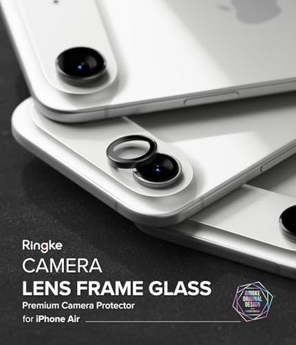 Ringke for iPhone Air Camera Lens Protector [Camera Lens Frame Glass Black] - size: iPhone Air