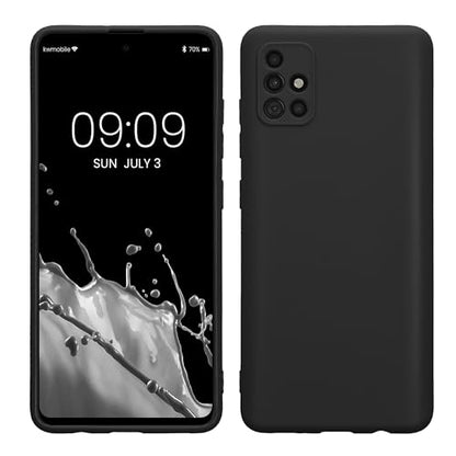 kwmobile Case Compatible with Samsung Galaxy A51 Case - Protective Slim TPU Phone Cover - Soft Matte Finish - Black - color: black, size: Galaxy A51