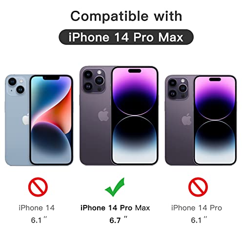 JETech Full-Coverage Screen Protector for iPhone 14 Pro Max, 3-Pack | Black Edge Tempered Glass, Easy Installation Tool, HD Clear, Case-Friendly - size: iPhone 14 Pro Max