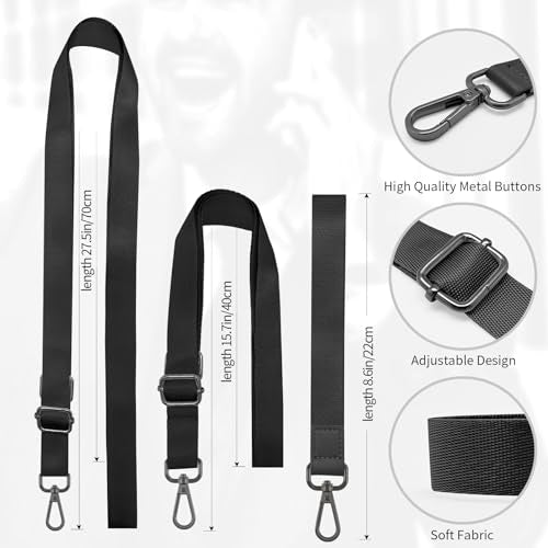 Phone Lanyard,Adjustable Crossbody Lanyard with Wrist Strap Black - color: Black