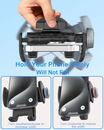 Stroller Phone Holder, Baby Stroller Cell Phone Mount with Flexible Gooseneck, Stroller Smartphone Holder for iPhone 17 16 15 Pro Max, Galaxy Series and All 4.7-7" Phones with Thickness Case
