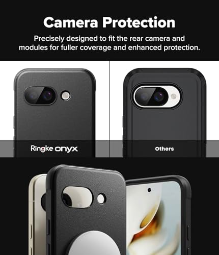Ringke Onyx Designed for Google Pixel 9a Case [Compatible with MagSafe and Pixelsnap] Oil & Dirt Resistant Enhanced Grip Non-Slip Texture Lightweight Cover - Magnetic Black - color: Magnetic Black, size: Pixel 9a
