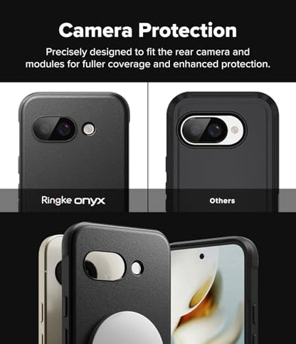 Ringke Onyx Designed for Google Pixel 9a Case [Compatible with MagSafe and Pixelsnap] Oil & Dirt Resistant Enhanced Grip Non-Slip Texture Lightweight Cover - Magnetic Black - color: Magnetic Black, size: Pixel 9a