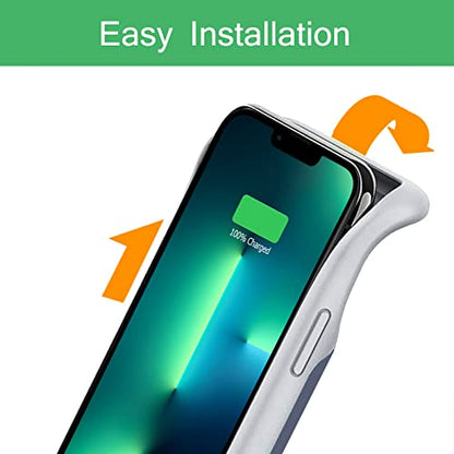 Battery Case for iPhone 13 Pro Max, 10800mAh Rechargeable Portable Charging Case with Wireless Charging Compatible for iPhone 13 Pro Max (6.7 inch) with CarPlay Battery Pack Charger Case (Blue) - size: iPhone 13 Pro Max -Blue