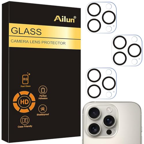 Ailun 3 Pack Camera Lens Protector for iPhone 15 Pro & iPhone 15 Pro Max