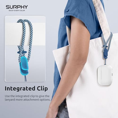 SURPHY 2 Pack Phone Lanyard, Phone Wrist Strap for Case, Camera Wrist Strap - color: Blue Jay & Gray