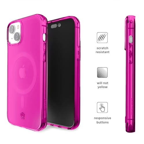 VELVET CAVIAR for iPhone 15 Case Neon Hot Pink - Compatible with MagSafe - 10ft Drop Tested - color: Neon Hot Pink, size: 15