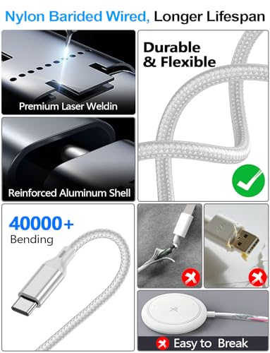 4-in-2 Multi Charging Cable for Apple Watch Charger/iPhone/Galaxy Charger - color: 2-White+White, size: 1.8M