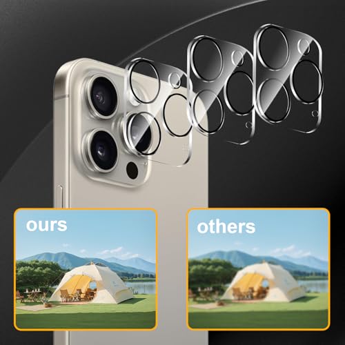 3 Pack Camera Lens Protector for iPhone 14 Pro Max/15 Pro Max - size: iPhone 14 Pro/ 14 Pro Max