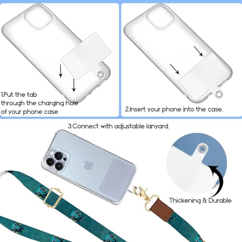 Phone Lanyard Wrist Strap Crossbody Adjustable, Cell Phone Lanyard for Around The Neck Shoulder Wristlet Strap - color: Elephant