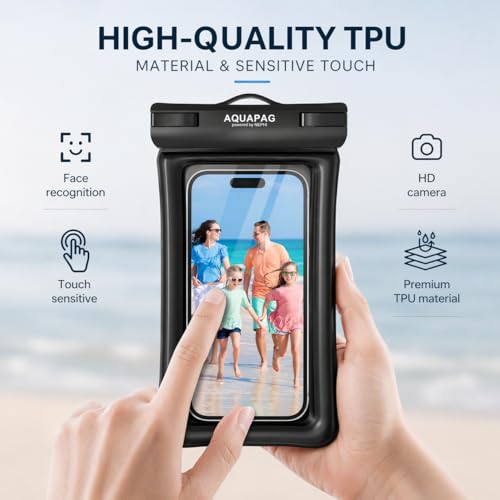 NEPHI IPX8 Floating Waterproof Phone Pouch 2 Pack-Up to 8.0"，Floating Phone Case for iPhone Andriod, Dry Bags for Vacation Beach Pool Kayak Cruise Travel Essentials (Black White 2 Pack) - color: Black White 2 Pack