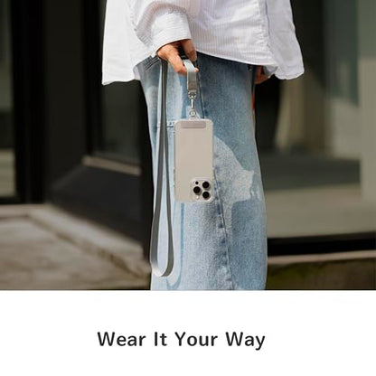 EKAX-Adjustable Anti-Theft Phone Lanyard Crossbody and Neck Strap with 2 Tether Tabs, Hands-Free Strap for Wallet, Keys, - color: Orange&black