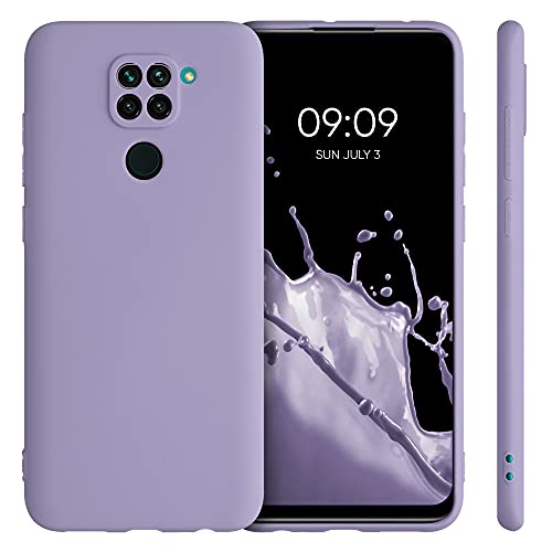 kwmobile Case Compatible with Xiaomi Redmi Note 9 Case - Protective Slim TPU Phone Cover - Soft Matte Finish - Violet Purple