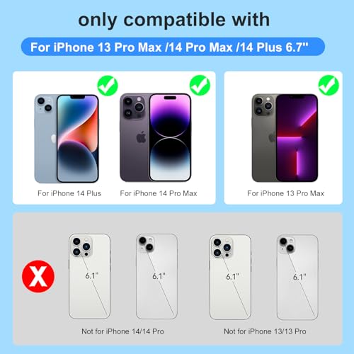 Battery Charging Case for iPhone 12 Pro Max, 13 Pro Max, 14 Pro Max, 14 Plus, 10000mAh Portable Extended Power Bank Case, Black, Plastic - size: For iPhone 12PM/13PM/14PM/14 Plus