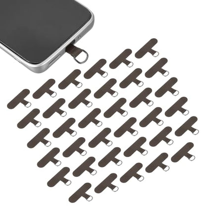 uxcell 36pcs Phone Tether Tab Universal Phone Lanyard Patch Brown - color: Brown