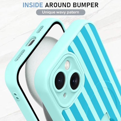 KANGHAR Compatible with iPhone 15 Case Stripes -Blue - color: Blue-Stripes, size: iPhone 15